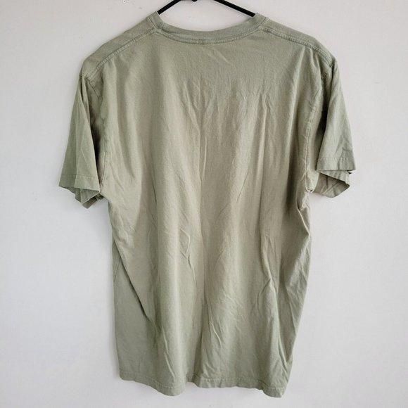 Deer On Toilet Graphic T-Shirt Men's Size L Olive Green SteveOramA - Picture 7 of 9